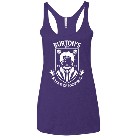 T-Shirts Purple / X-Small Burtons School of Forensics Women's Triblend Racerback Tank