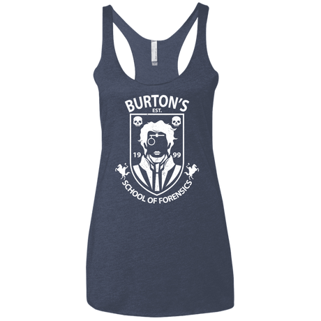 T-Shirts Vintage Navy / X-Small Burtons School of Forensics Women's Triblend Racerback Tank