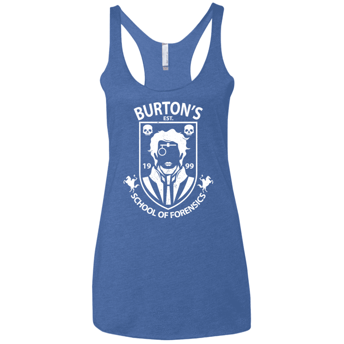 T-Shirts Vintage Royal / X-Small Burtons School of Forensics Women's Triblend Racerback Tank