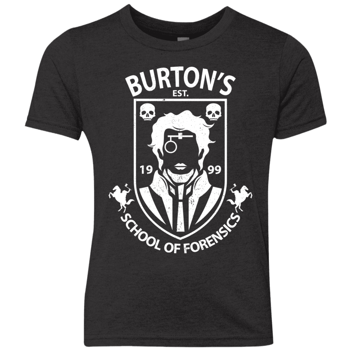 T-Shirts Vintage Black / YXS Burtons School of Forensics Youth Triblend T-Shirt