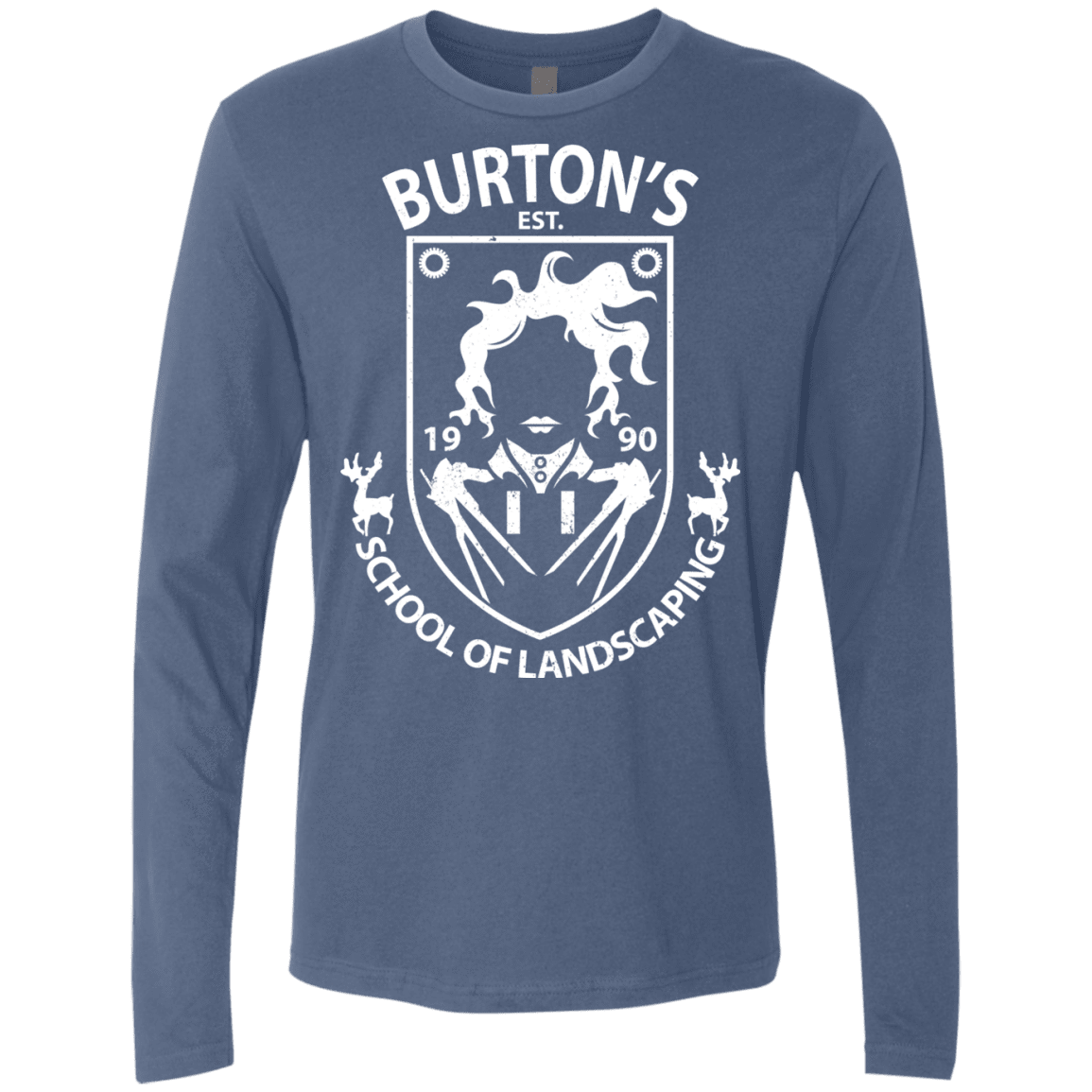 T-Shirts Indigo / Small Burtons School of Landscaping Men's Premium Long Sleeve