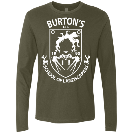 T-Shirts Military Green / Small Burtons School of Landscaping Men's Premium Long Sleeve