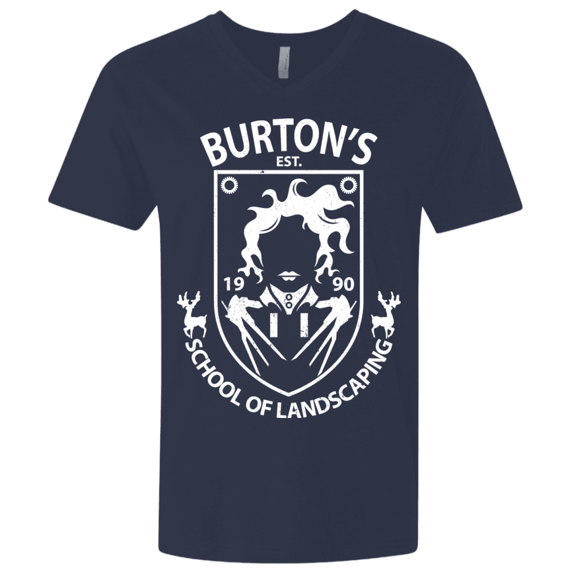 T-Shirts Midnight Navy / X-Small Burtons School of Landscaping Men's Premium V-Neck