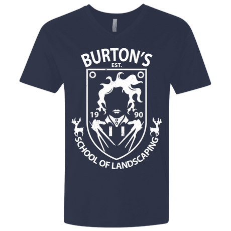 T-Shirts Midnight Navy / X-Small Burtons School of Landscaping Men's Premium V-Neck