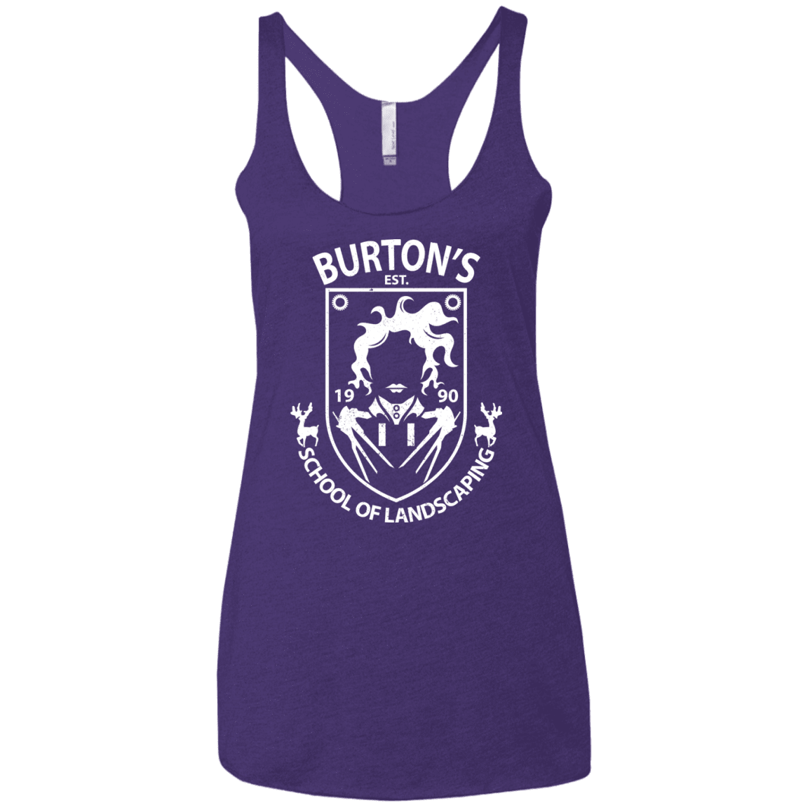 T-Shirts Purple / X-Small Burtons School of Landscaping Women's Triblend Racerback Tank