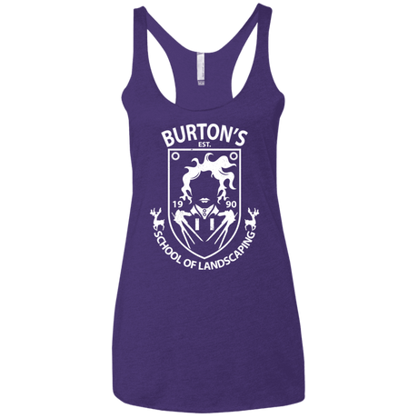 T-Shirts Purple / X-Small Burtons School of Landscaping Women's Triblend Racerback Tank