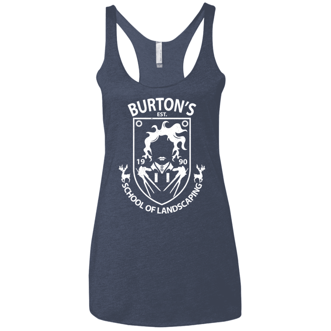T-Shirts Vintage Navy / X-Small Burtons School of Landscaping Women's Triblend Racerback Tank