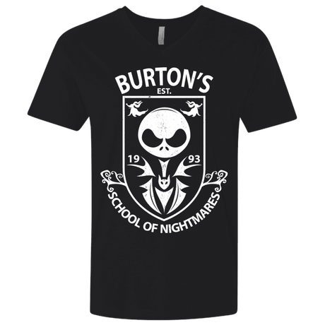 T-Shirts Black / X-Small Burtons School of Nightmares Men's Premium V-Neck