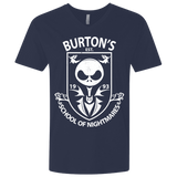 T-Shirts Midnight Navy / X-Small Burtons School of Nightmares Men's Premium V-Neck
