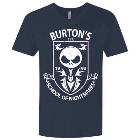 T-Shirts Midnight Navy / X-Small Burtons School of Nightmares Men's Premium V-Neck