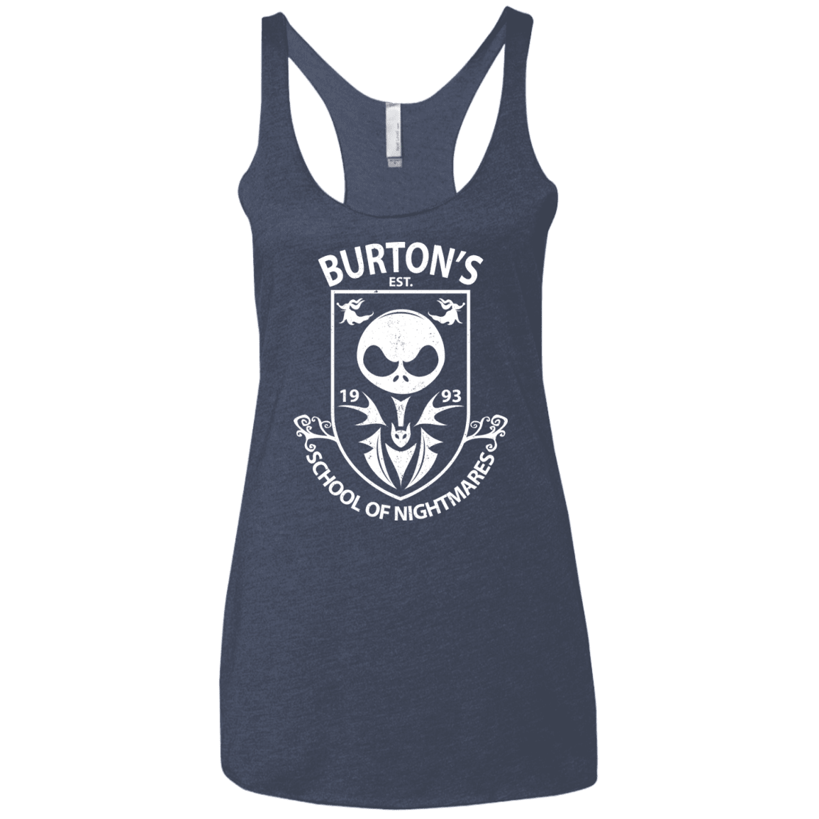 T-Shirts Vintage Navy / X-Small Burtons School of Nightmares Women's Triblend Racerback Tank