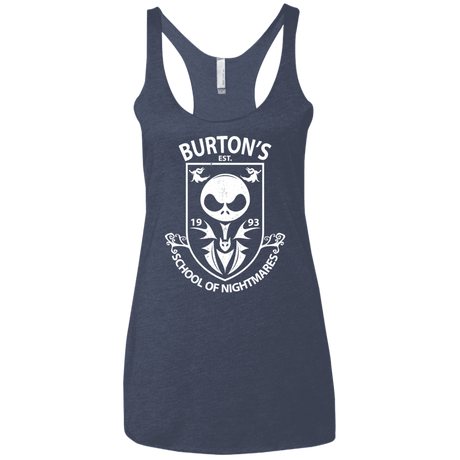 T-Shirts Vintage Navy / X-Small Burtons School of Nightmares Women's Triblend Racerback Tank