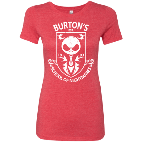 T-Shirts Vintage Red / Small Burtons School of Nightmares Women's Triblend T-Shirt