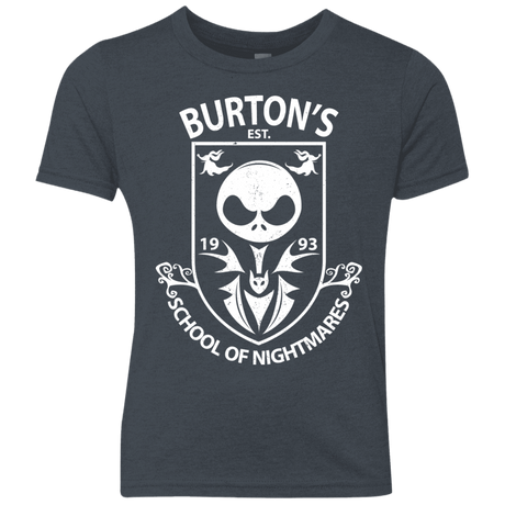T-Shirts Vintage Navy / YXS Burtons School of Nightmares Youth Triblend T-Shirt