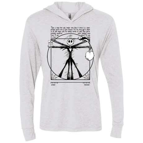 T-Shirts Heather White / X-Small Burtruvian Man Triblend Long Sleeve Hoodie Tee