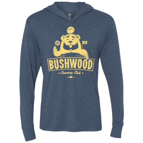 T-Shirts Indigo / X-Small Bushwood Triblend Long Sleeve Hoodie Tee