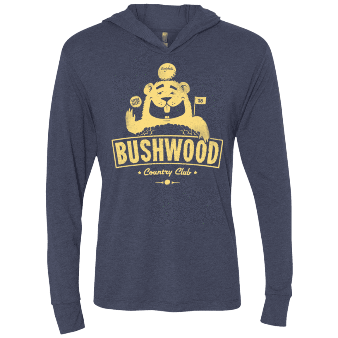 T-Shirts Vintage Navy / X-Small Bushwood Triblend Long Sleeve Hoodie Tee