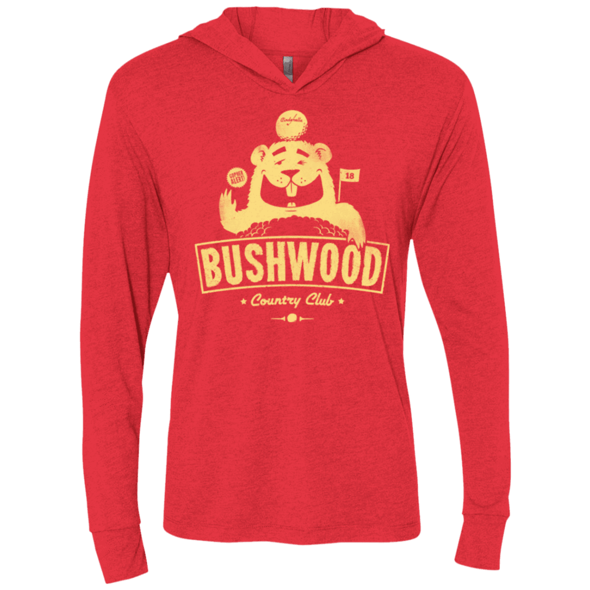 T-Shirts Vintage Red / X-Small Bushwood Triblend Long Sleeve Hoodie Tee