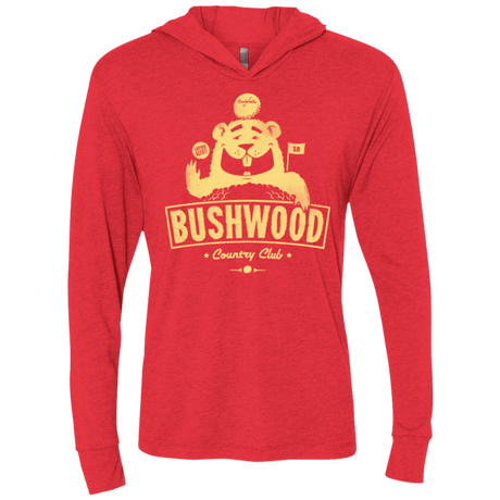 T-Shirts Vintage Red / X-Small Bushwood Triblend Long Sleeve Hoodie Tee