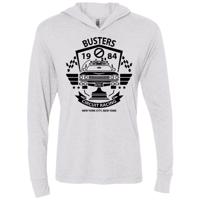 T-Shirts Heather White / X-Small Busters Circuit Triblend Long Sleeve Hoodie Tee