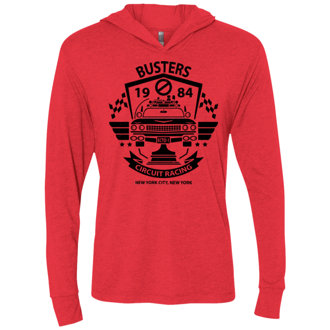 T-Shirts Vintage Red / X-Small Busters Circuit Triblend Long Sleeve Hoodie Tee