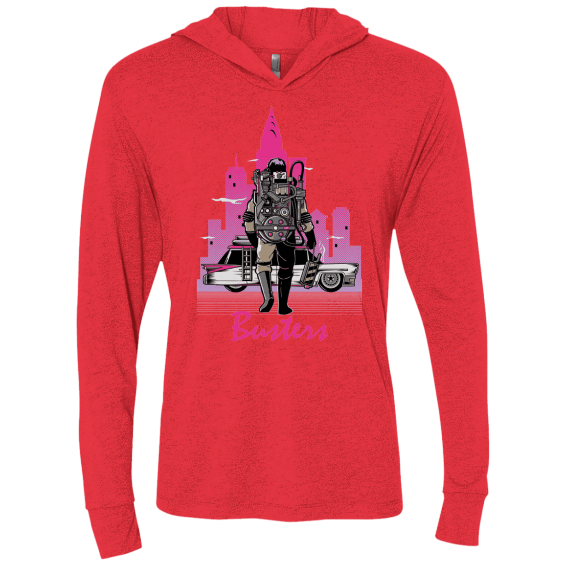 BUSTERS DRIVE Triblend Long Sleeve Hoodie Tee