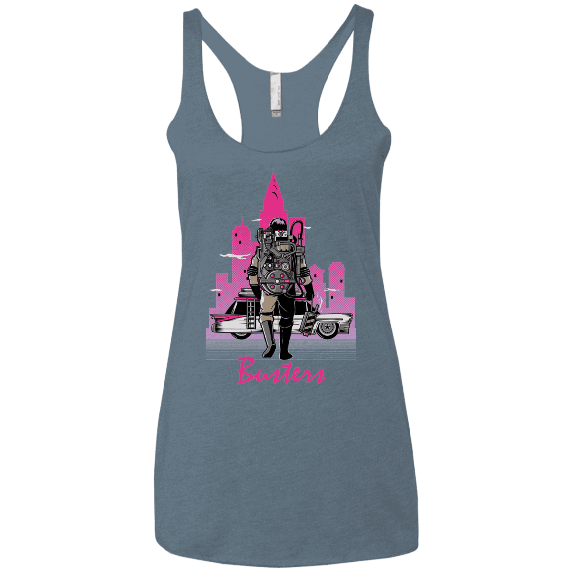 T-Shirts Indigo / X-Small BUSTERS DRIVE Women's Triblend Racerback Tank