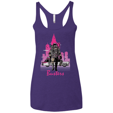 T-Shirts Purple Rush / X-Small BUSTERS DRIVE Women's Triblend Racerback Tank