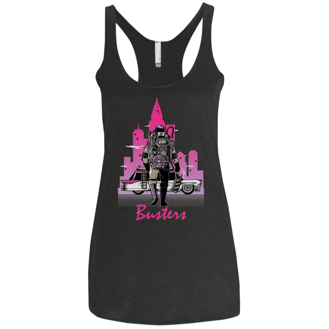 T-Shirts Vintage Black / X-Small BUSTERS DRIVE Women's Triblend Racerback Tank