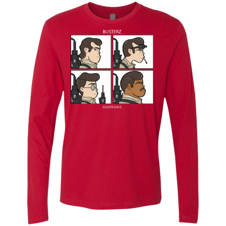 T-Shirts Red / Small Busterz Men's Premium Long Sleeve