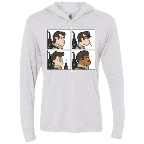 T-Shirts Heather White / X-Small Busterz Triblend Long Sleeve Hoodie Tee