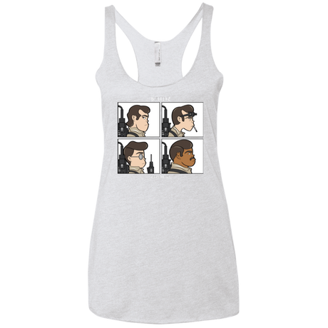 T-Shirts Heather White / X-Small Busterz Women's Triblend Racerback Tank