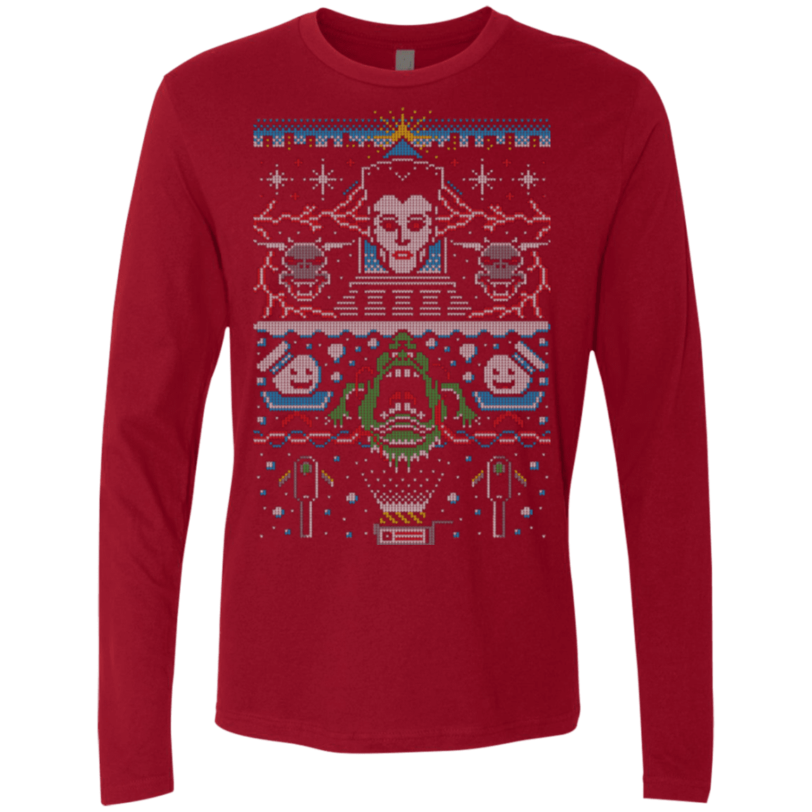 T-Shirts Cardinal / Small Bustin Christmas Men's Premium Long Sleeve