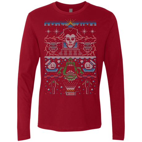 T-Shirts Cardinal / Small Bustin Christmas Men's Premium Long Sleeve