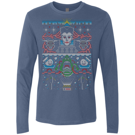 T-Shirts Indigo / Small Bustin Christmas Men's Premium Long Sleeve