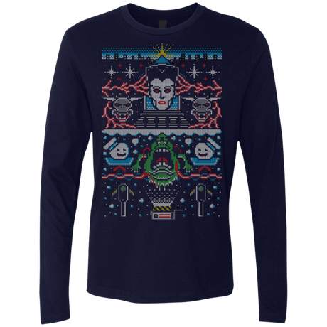 T-Shirts Midnight Navy / Small Bustin Christmas Men's Premium Long Sleeve