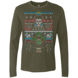 T-Shirts Military Green / Small Bustin Christmas Men's Premium Long Sleeve