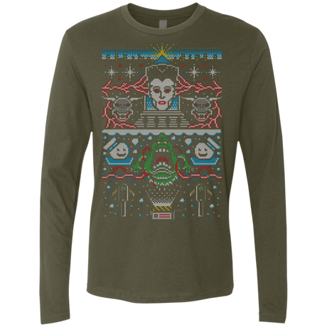 T-Shirts Military Green / Small Bustin Christmas Men's Premium Long Sleeve