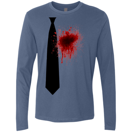 T-Shirts Indigo / Small Butcher tie Men's Premium Long Sleeve