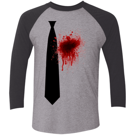 T-Shirts Premium Heather/ Vintage Black / X-Small Butcher tie Men's Triblend 3/4 Sleeve