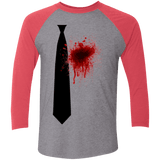 T-Shirts Premium Heather/ Vintage Red / X-Small Butcher tie Men's Triblend 3/4 Sleeve