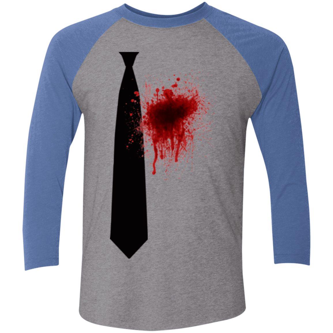 T-Shirts Premium Heather/ Vintage Royal / X-Small Butcher tie Men's Triblend 3/4 Sleeve