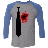 T-Shirts Premium Heather/ Vintage Royal / X-Small Butcher tie Men's Triblend 3/4 Sleeve