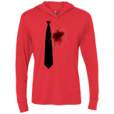 T-Shirts Vintage Red / X-Small Butcher tie Triblend Long Sleeve Hoodie Tee