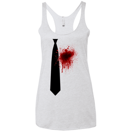 T-Shirts Heather White / X-Small Butcher tie Women's Triblend Racerback Tank