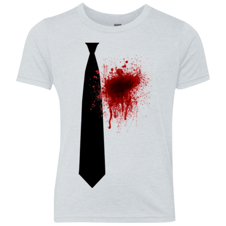 T-Shirts Heather White / YXS Butcher tie Youth Triblend T-Shirt