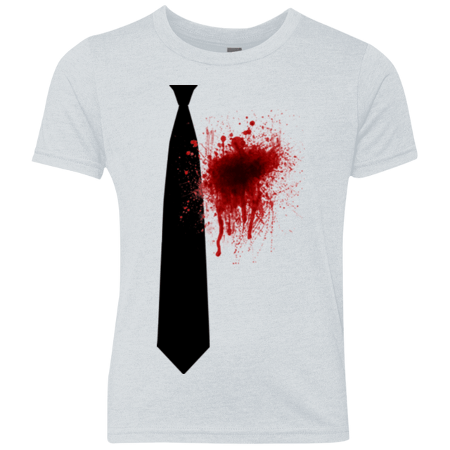 T-Shirts Heather White / YXS Butcher tie Youth Triblend T-Shirt