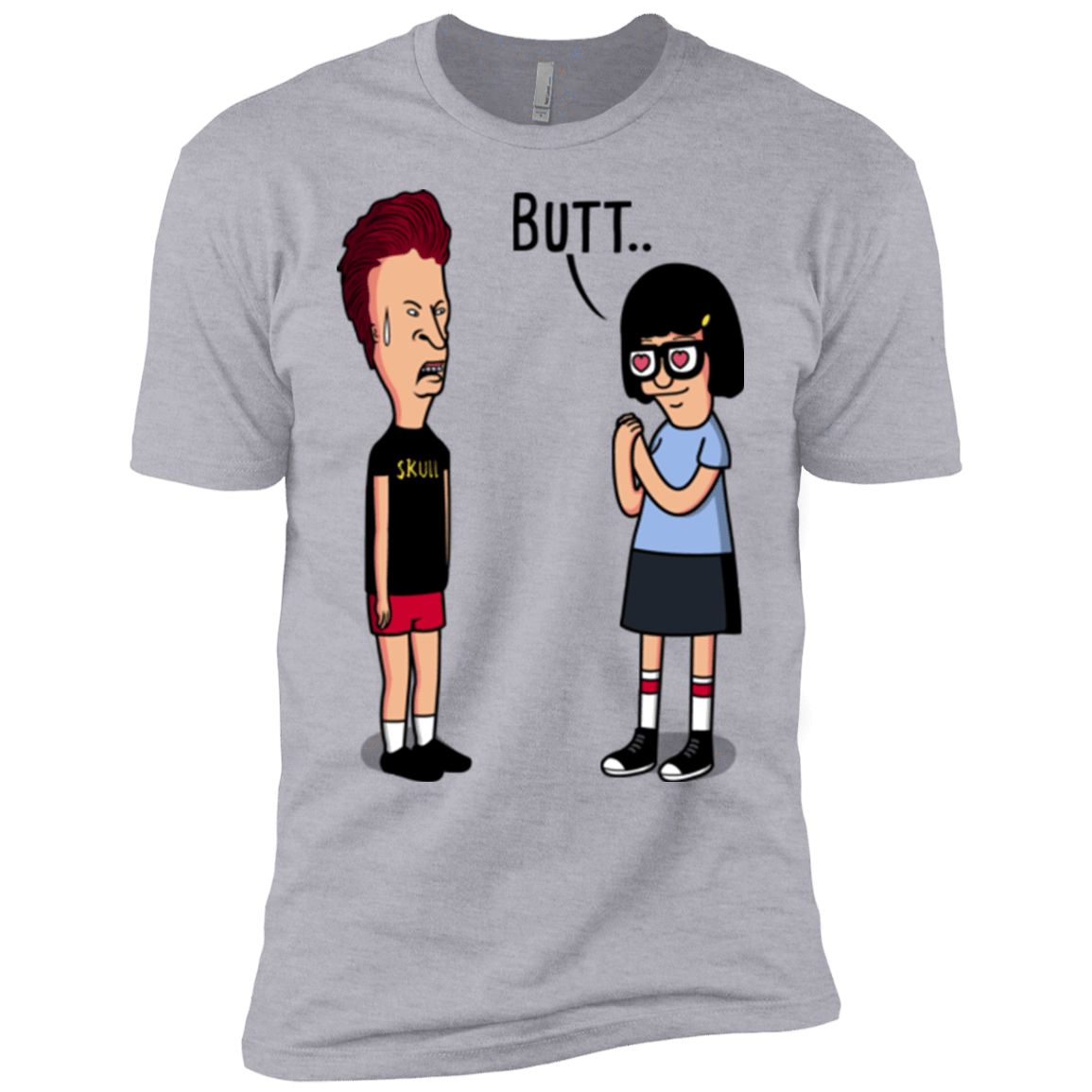 T-Shirts Heather Grey / YXS butt.. Boys Premium T-Shirt