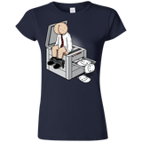 T-Shirts Navy / S Butt Face Copies Junior Slimmer-Fit T-Shirt