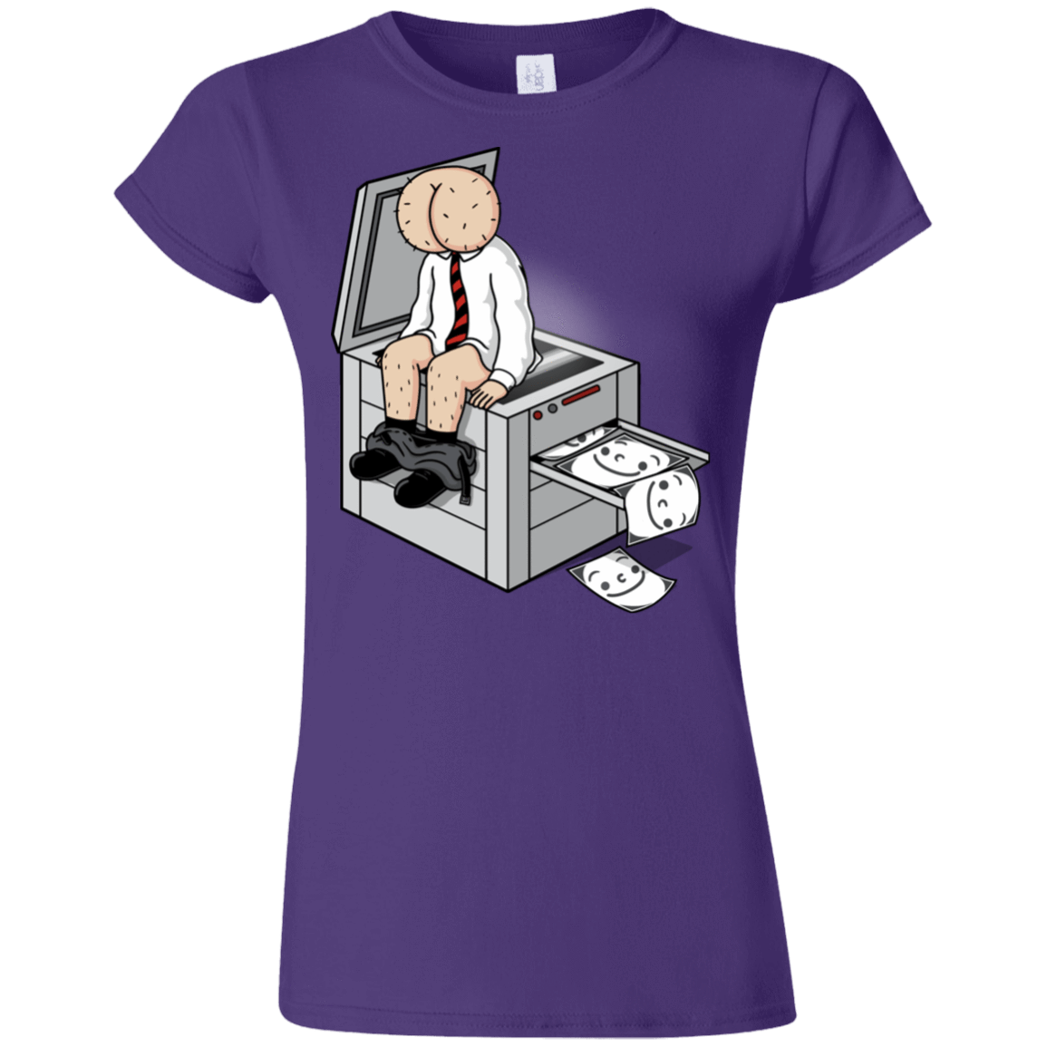 T-Shirts Purple / S Butt Face Copies Junior Slimmer-Fit T-Shirt